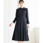 ショッピングセレモニー 【フォーマル・セレモニー/洗える】サテンジョーゼットパール調ドレープデザインワンピース