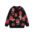 ショッピング古着 【HOOK】古着風トマト総柄ニット