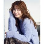 【洗える】フィルムラメシャギー ニット