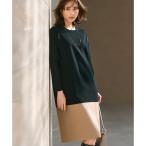 【WEB＆一部店舗限定カラーあり/洗える】ミラノリブ バイカラーニットワンピース