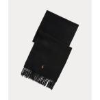 フリンジ バージン ウール マフラー