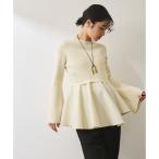 ショッピングサステナブル商品 【再入荷】・【サステナブル】ペプラムコンビニットプルオーバー