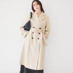 【通勤】バックサテン トレンチコート