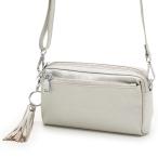 ショッピングポシェット 【COOCO】シュリンクレザー横長ミニバッグ ショルダー ポシェット 革