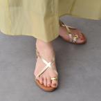 Oh my Sandals◆2cmヒール◆メタルサムリングサンダル
