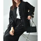 バンドカラーパール釦袖口リボンチ