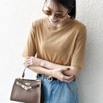 SHIPS any:〈洗濯機可能〉シアー リブ ハーフ スリーブ クルーネック TEE