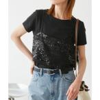 ショッピングスパンコール スパンコールビスチェ付きカットトップス