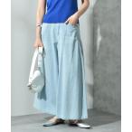 サイドタックデニムワイドパンツ