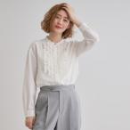 ショッピングフリル スパンビンテージフリルブラウス