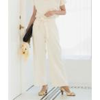 アンクル丈ストレートパンツ・サッシュベルト