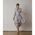 フラワープリントプリーツワンピース