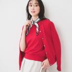 【11色展開コットン100アンサンブル可能】クルーカーディガン