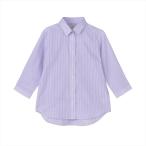 【Pitta Re:)】 カジュアルシャツ Wガーゼ 七分袖 綿100% レディース