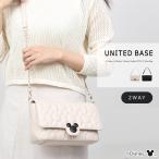 【Disney(ディズニー)】（ミッキーマウス） キルティング 2WAY ショルダーバッグ