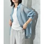 シアーストライプシャツ