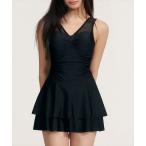  женский купальный костюм прозрачный передний gya The - автомобиль - кольцо платье способ все в одном купальный костюм [ большой размер иметь ]