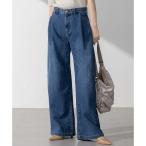 ショッピング接触冷感 【Oggi6月号掲載/接触冷感】23区DENIM サマー タック ワイド パンツ