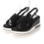 ショッピングkitson kitson キラキラ クロスベルトバックストラップ 厚底サンダル