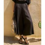 【洗える】LIBECOリネン ガウチョ パンツ