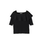 オフショルダーリブニット≪手洗い可能≫