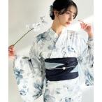 ショッピング兵児帯 浴衣２点セット。花柄モチーフ浴衣（浴衣・兵児帯）