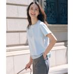 ショッピングピスタチオ 【WEB限定カラーあり・洗える】コットンスムース シアーデザイン カットソー