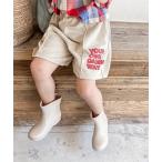 ショッピング韓国子供服 【aimoha-KIDS-】韓国子供服　センタープレス英字プリントハーフパンツ