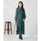 【洗える】ランダムプリーツサテンワンピース【WEB限定】