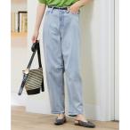 ショッピングスカル 【洗える】ウスカルデニムダーツカーブ パンツ