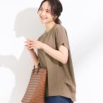 【S-LL汗ジミ軽減ひんやりUV】体型カバーに タック入りドルマントップス