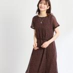 【WEB先行カラーあり／マシンウォッシュ可／ナローベルト付き】オフボディツイードチェックワンピース