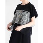 ツイードドッキングトップス