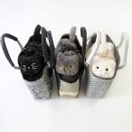 ショッピングエコ WOVEN (ウーヴン) / エコファー ねこ 2WAY BAG ショルダーバッグ 猫巾着