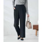 ショッピング裏起毛 【イージーケア/洗える/ストレッチ】裏起毛美ラクるスッキリ見えワイドパンツ