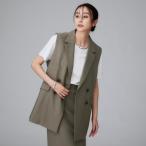 ショッピングジレ 【セットアップ可洗える】スラブテーラードカラージレ