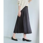 ショッピングスウェード フェイクスウェードプリーツスカート【静電気防止加工洗濯機OK】《6colS〜LL》