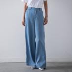 ショッピングひんやり 【biyori】”ひんやり、薄くて、ラクに”モダールデニムパンツ≪洗濯機で洗える≫