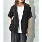 パウダーデシン半袖テーラージャケ