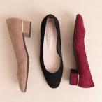 ショッピングスエード 【25秋冬新作】ビジューラインヒール　スエード調プレーンパンプス