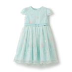 花刺繍チュールレース　ワンピース