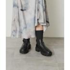 ボリュームソールニットブーツ