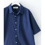 ショッピング接触冷感 『吸水速乾/接触冷感』リネン混ハーフスリーブシャツ