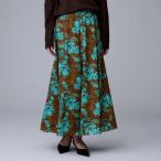 ショッピング花柄 【ウエストゴムロング花柄】オーナメントフラワー スカート