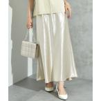 シルキーヘビーサテンバイアススカ