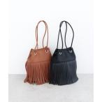andmikka.フリンジ巾着ショルダーバッグ