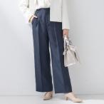 【褒められパンツウール調素材】ラメ混ワイドパンツ