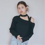 【DHOLIC】ボウタイつき長Tシャツ