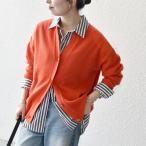 SHIPS any:〈手洗い可能〉AQUA カシミヤ ミックス スキッパー カーディガン