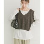 ショッピングスパンコール スパンコールVネックニットベスト